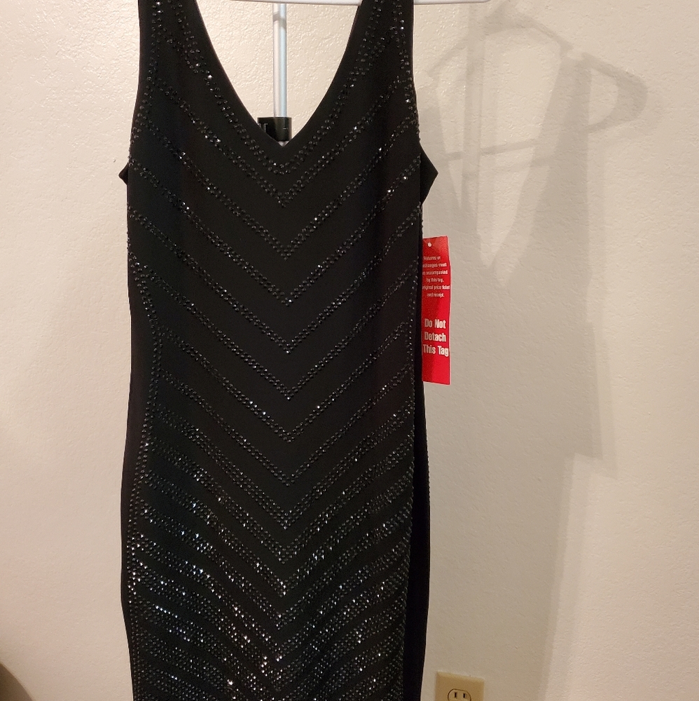 New Philosophy Athena Jeweled Dress Black S